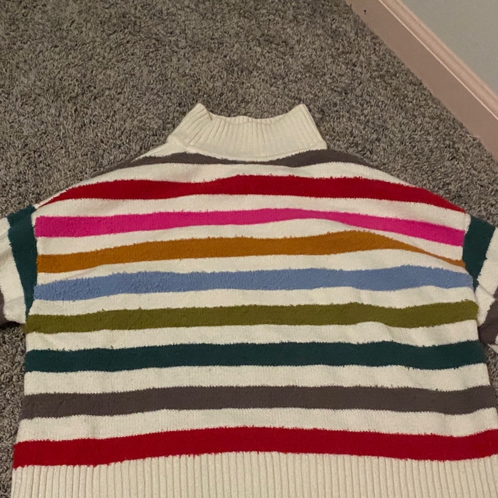 GAP Multicolor Striped Turtleneck Sweater